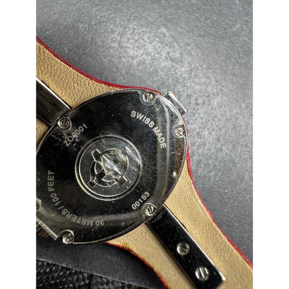 Zodiac ZO6001 Swiss Made Red ULTRA RARE Quartz Analog Women's Oval Watch - Picture 14 of 16